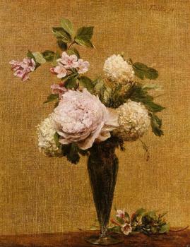 亨利 方丹 拉圖爾 Vase of Peonies and Snowballs 亨利 方丹 拉圖爾 Vase of Peonies and Snowballs